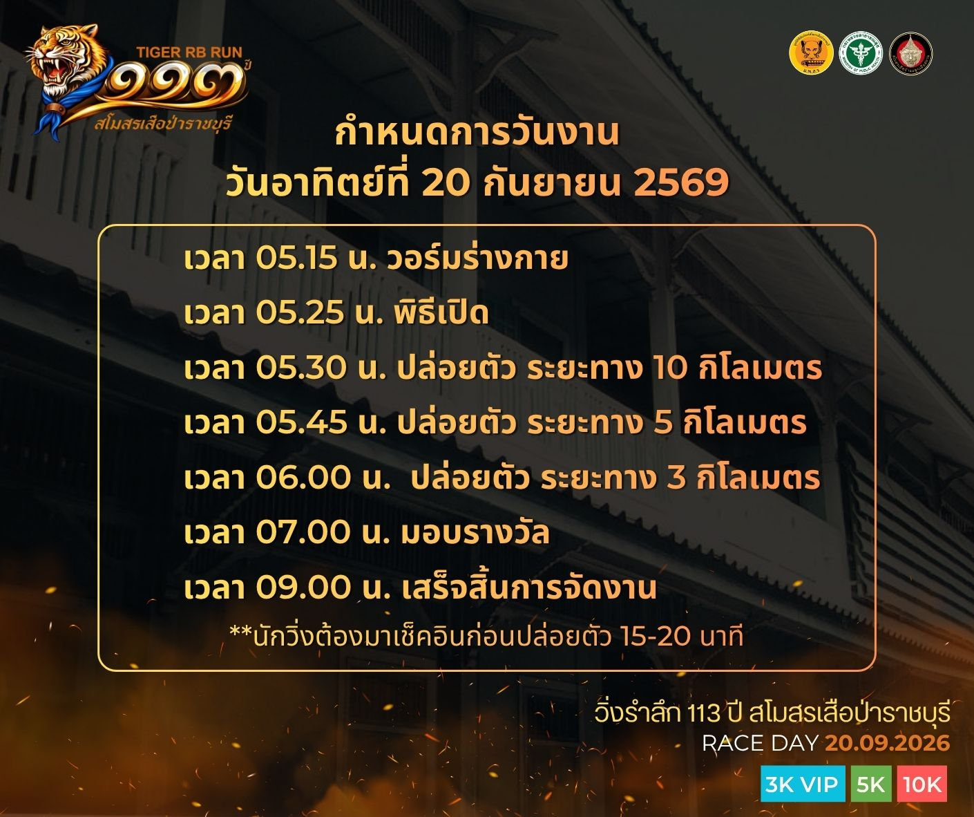 ประเภทการแข่งขัน 113 ปี สโมสรเสือป่าราชบุรี