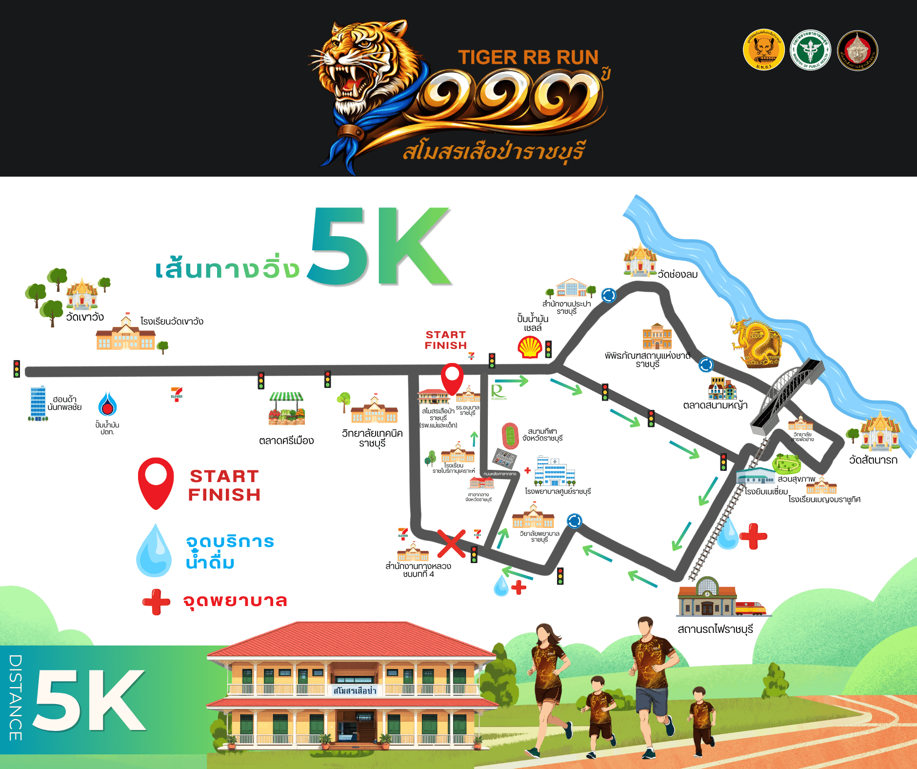 แผนที่การแข่งขันระยะ 5 กิโลเมตร