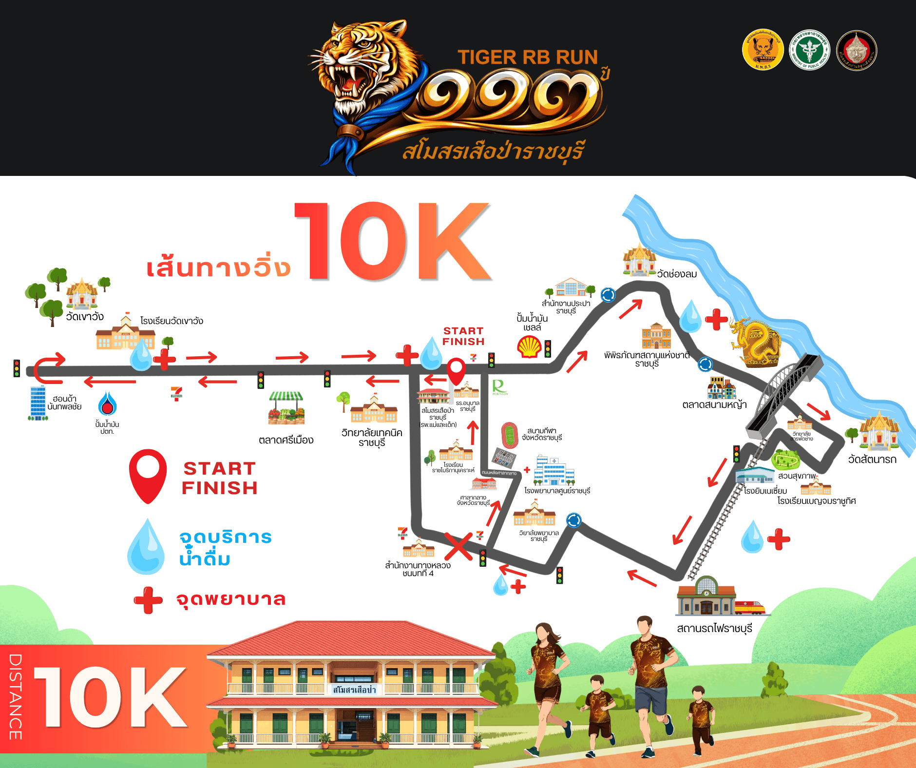 แผนที่การแข่งขันระยะ 10 กิโลเมตร